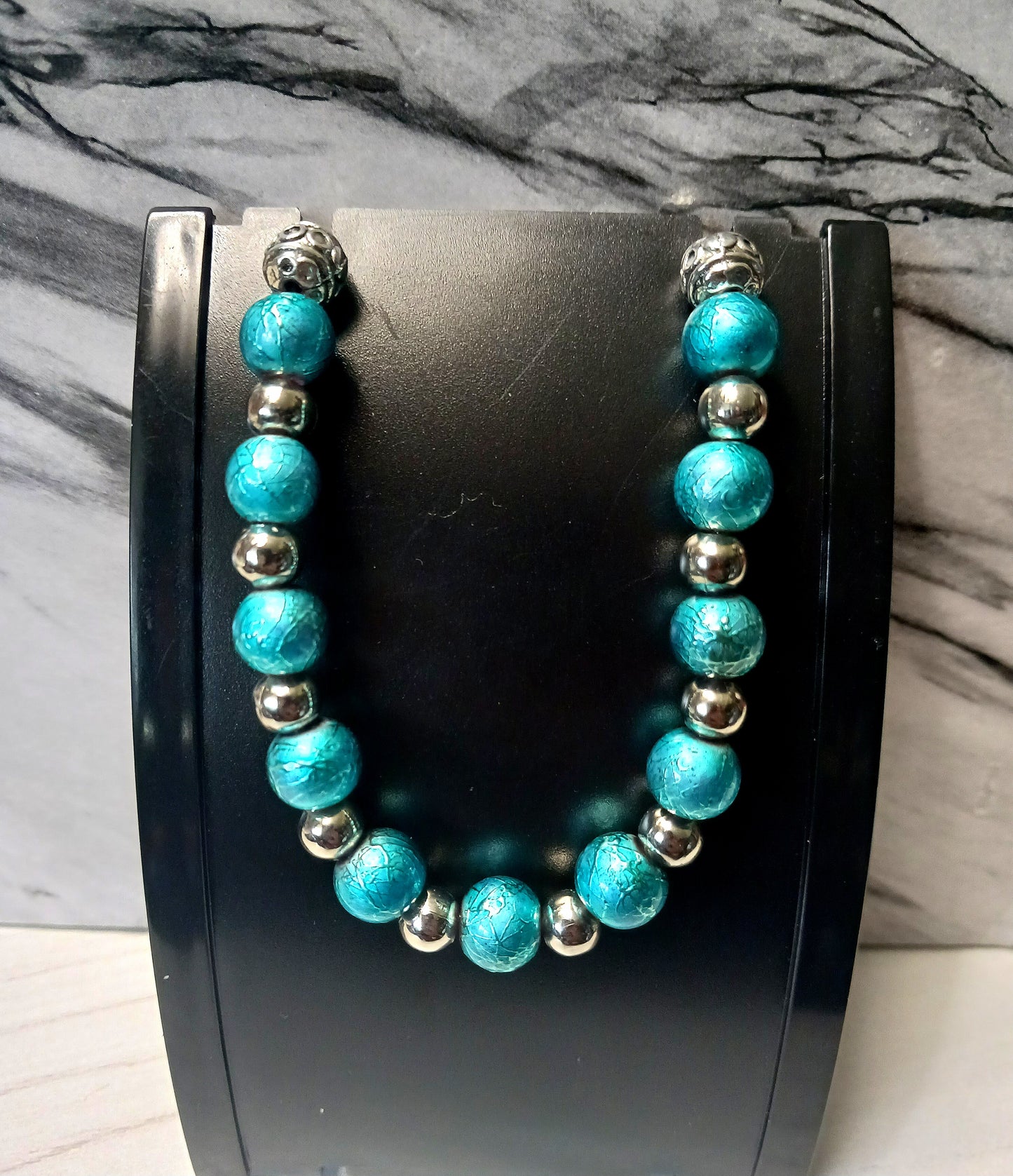 Light Blue and Silver Bracelet