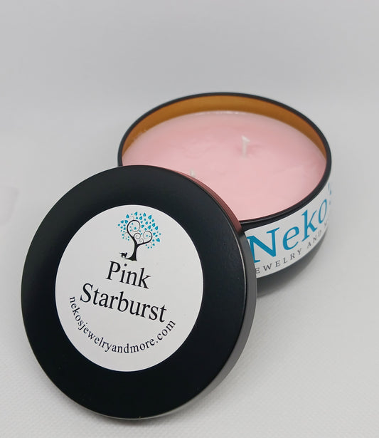 Pink Starburst Soy Candle