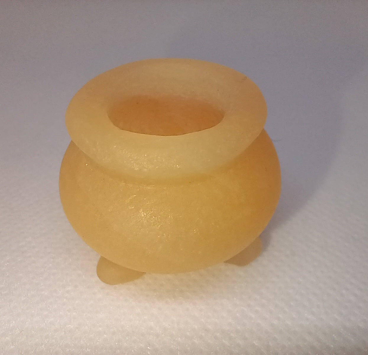 Yellow Geode Stone Cauldron