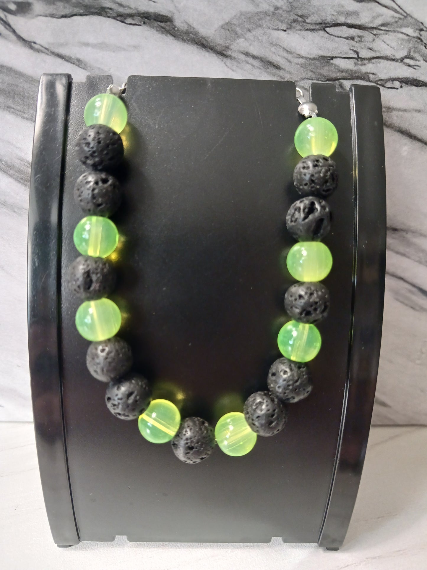 Black Lava/Lime Green Bracelet