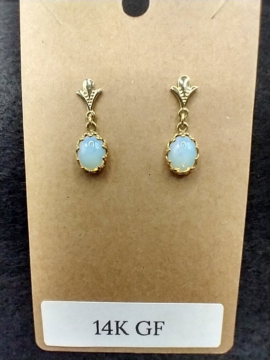 14K Gold Filled Opalite Earrings